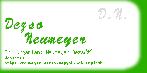 dezso neumeyer business card